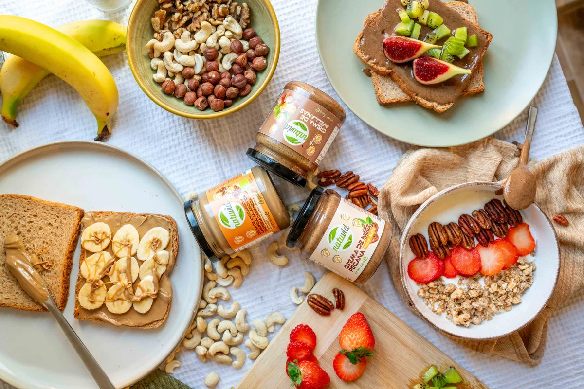 Cremas, frutos secos y harinas naturales