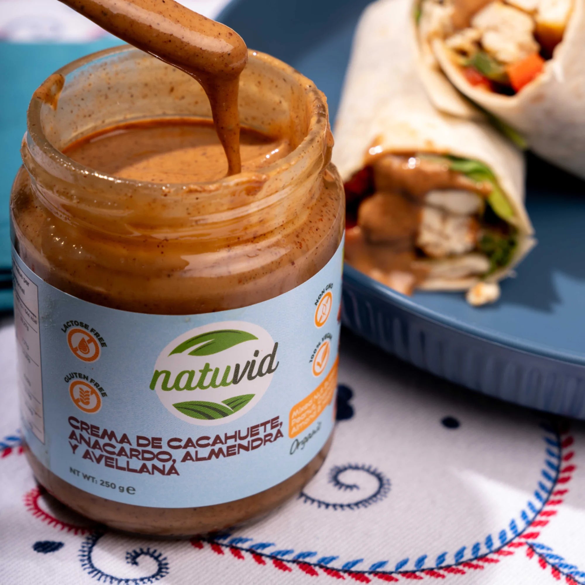 Crema de Cacahuete, Anacardo, Almendra y Avellana orgánica 250gr