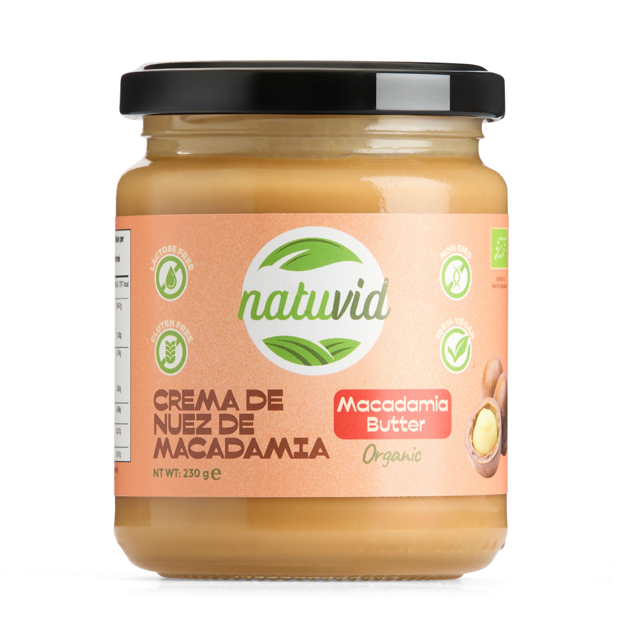 Crema de nuez de macadamia orgánica 250gr