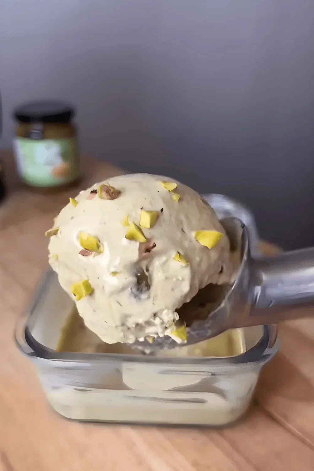 HELADO CASERO DE PISTACHO CREMOSO Y SALUDABLE
