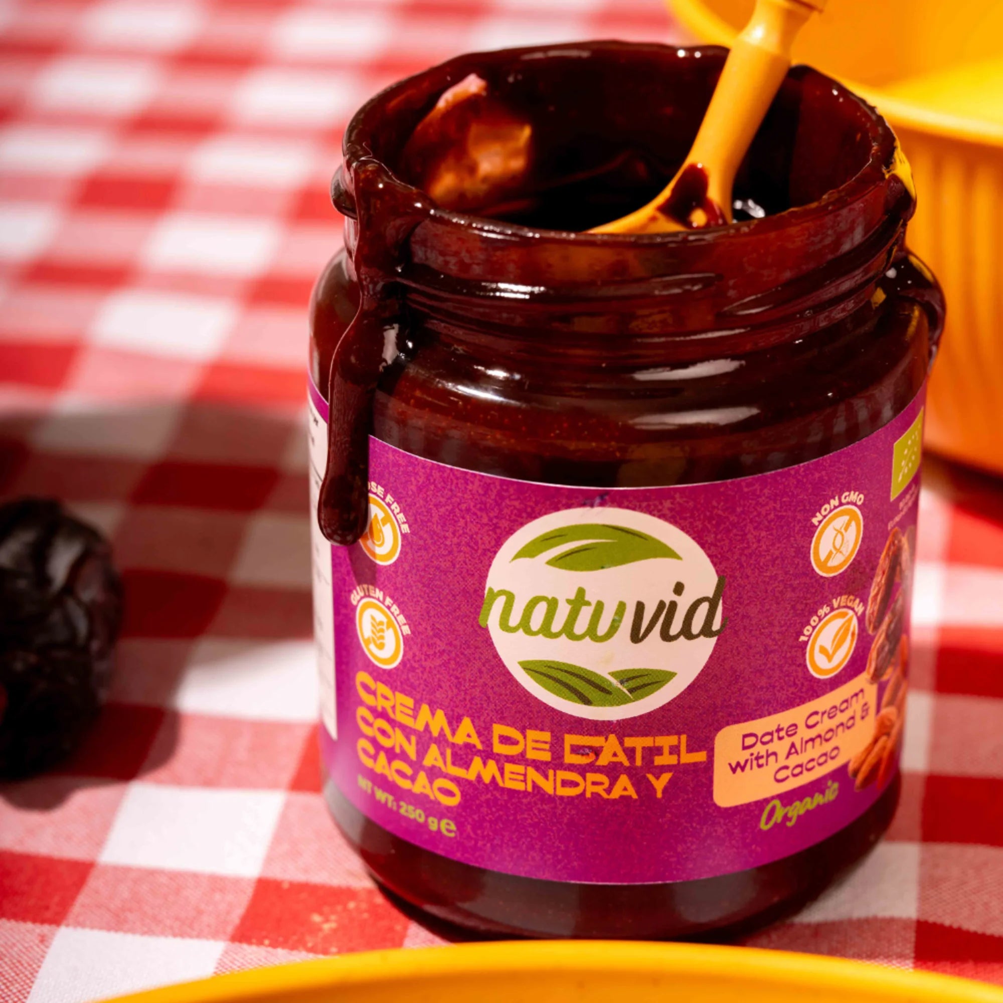 Crema de Dátil con Almendra y Cacao orgánica 250gr