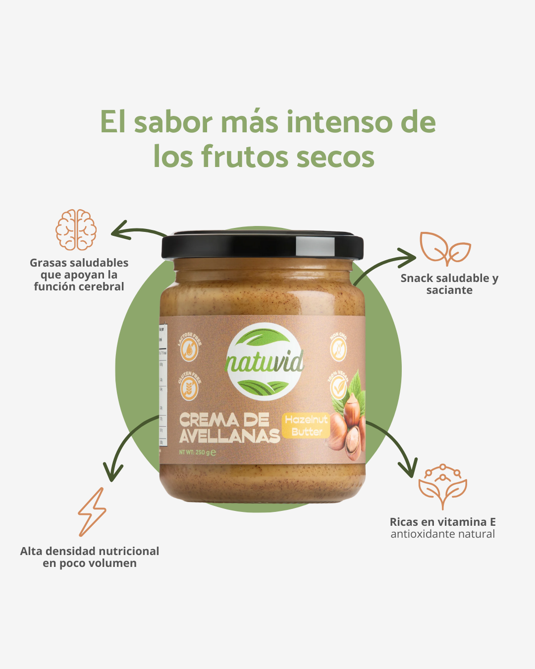 Crema de Avellanas 250gr