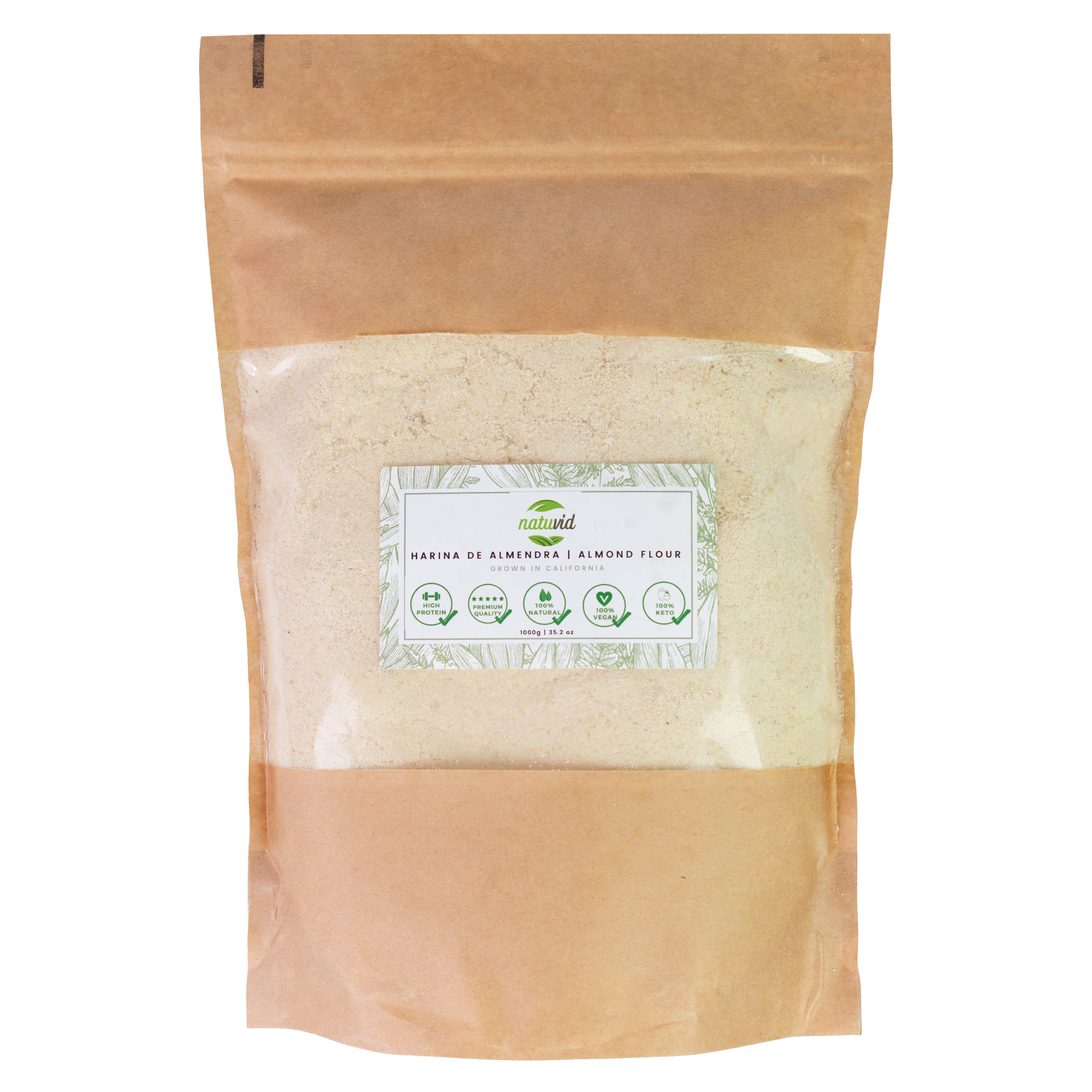 Harina de almendra natural extrafina 1kg Origen California