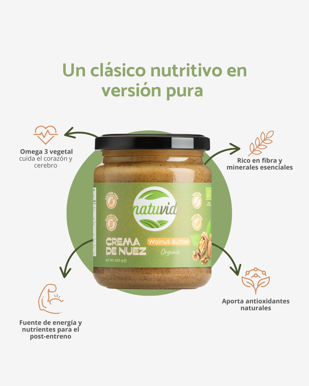 Crema de Nuez orgánica 250gr