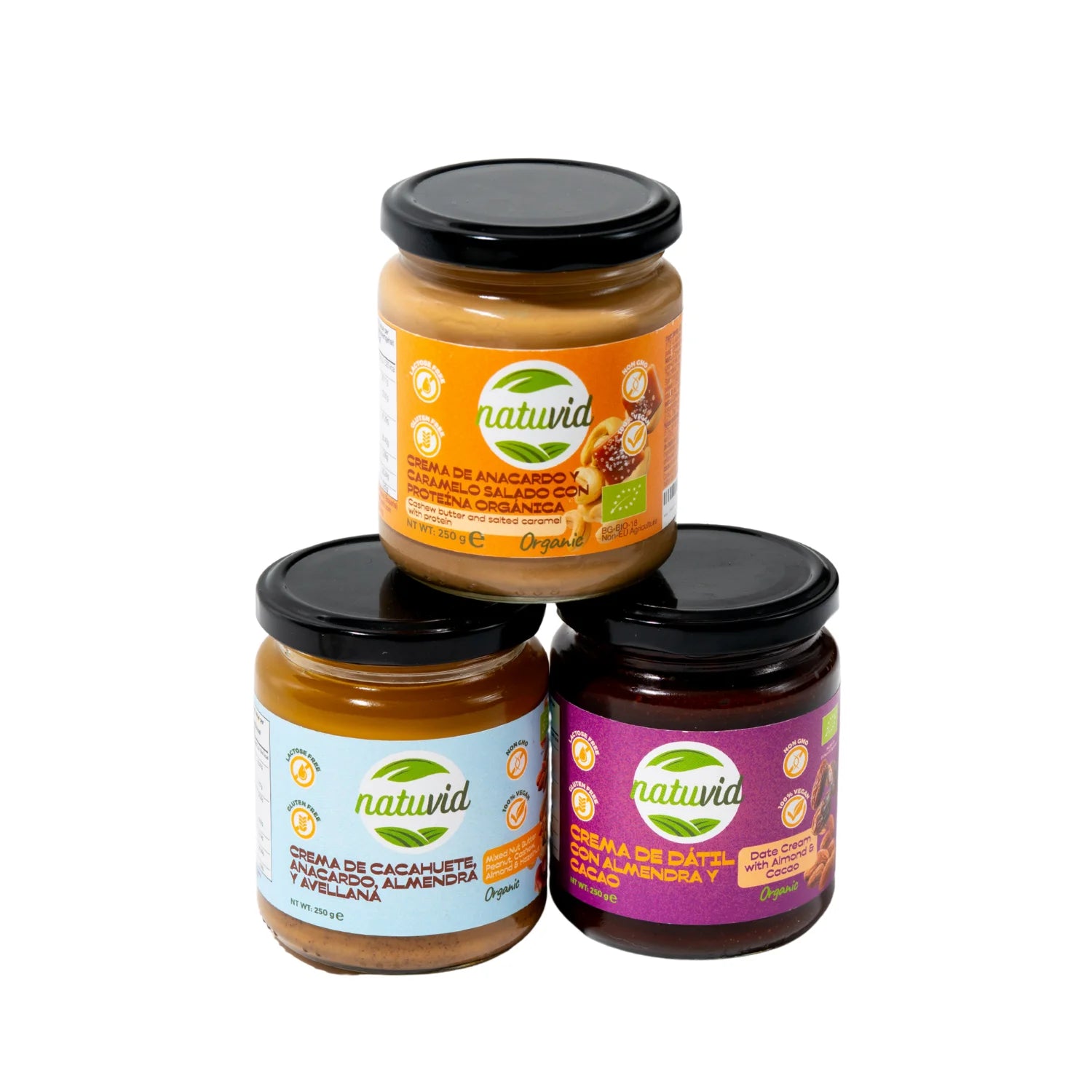 Pack Best Sellers: Caramelo Salado, Dátil/Cacao y Mix frutos secos